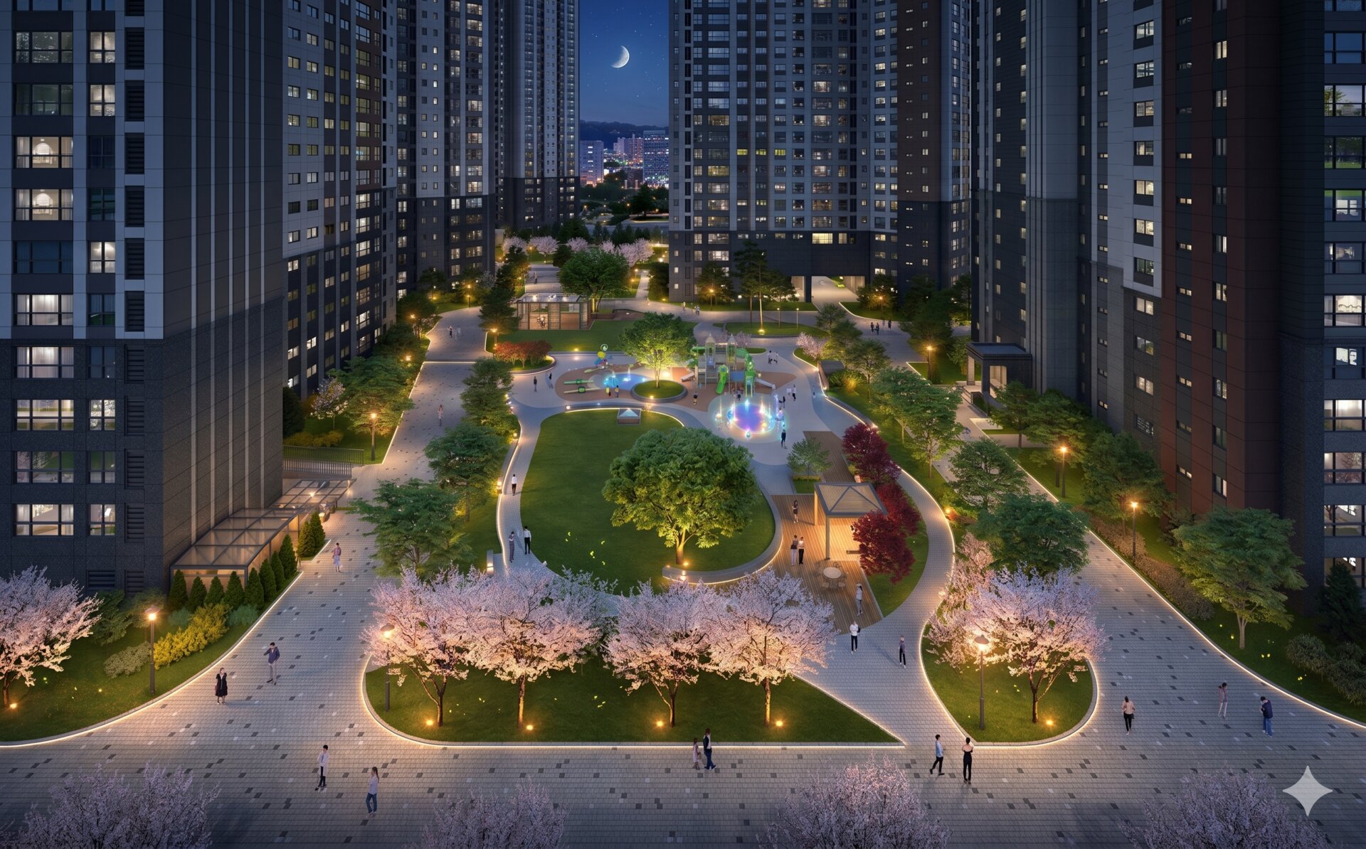 단지정원 야경 2